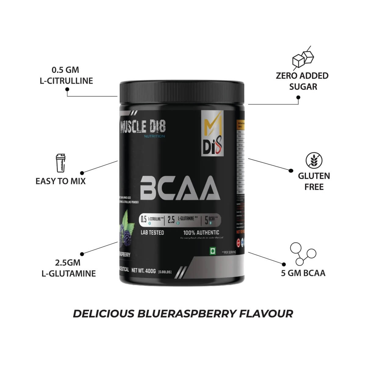 BCAA – Blueraspberry Flavor