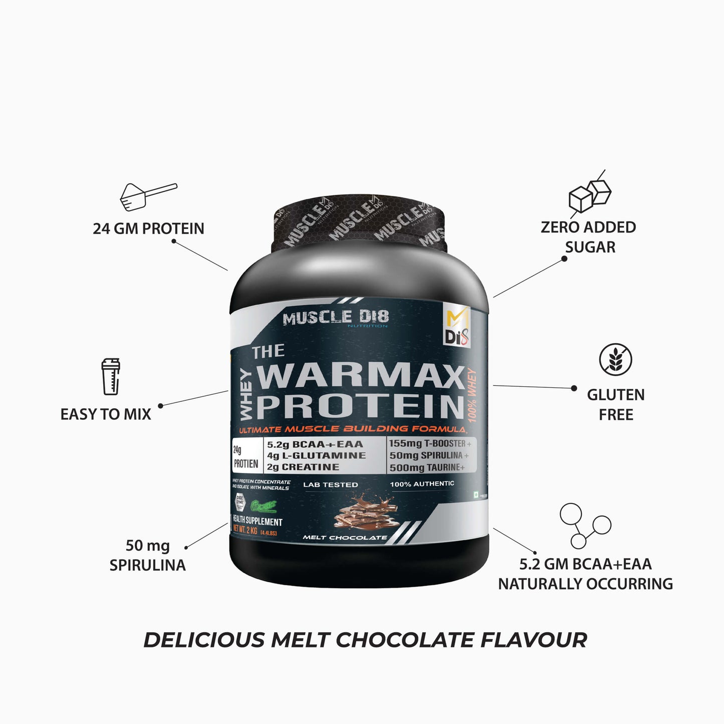 The Warmax Whey Protein Chocolate Flavour