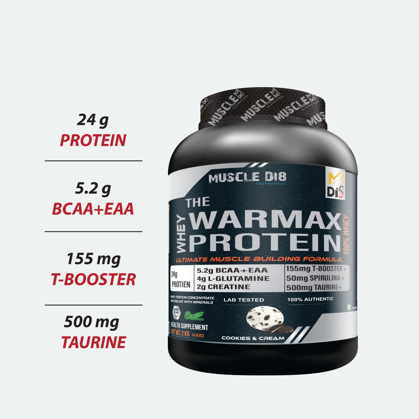 The Warmax Whey Protein Cookies & Cream