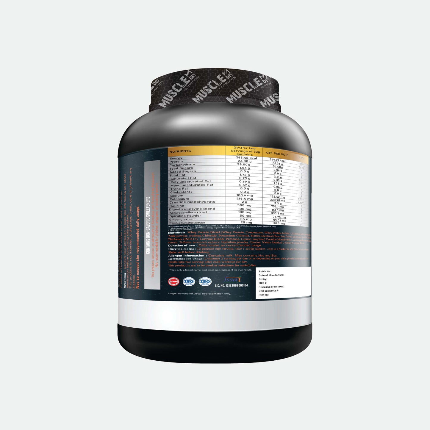 The Warmax Whey Protein Cookies & Cream