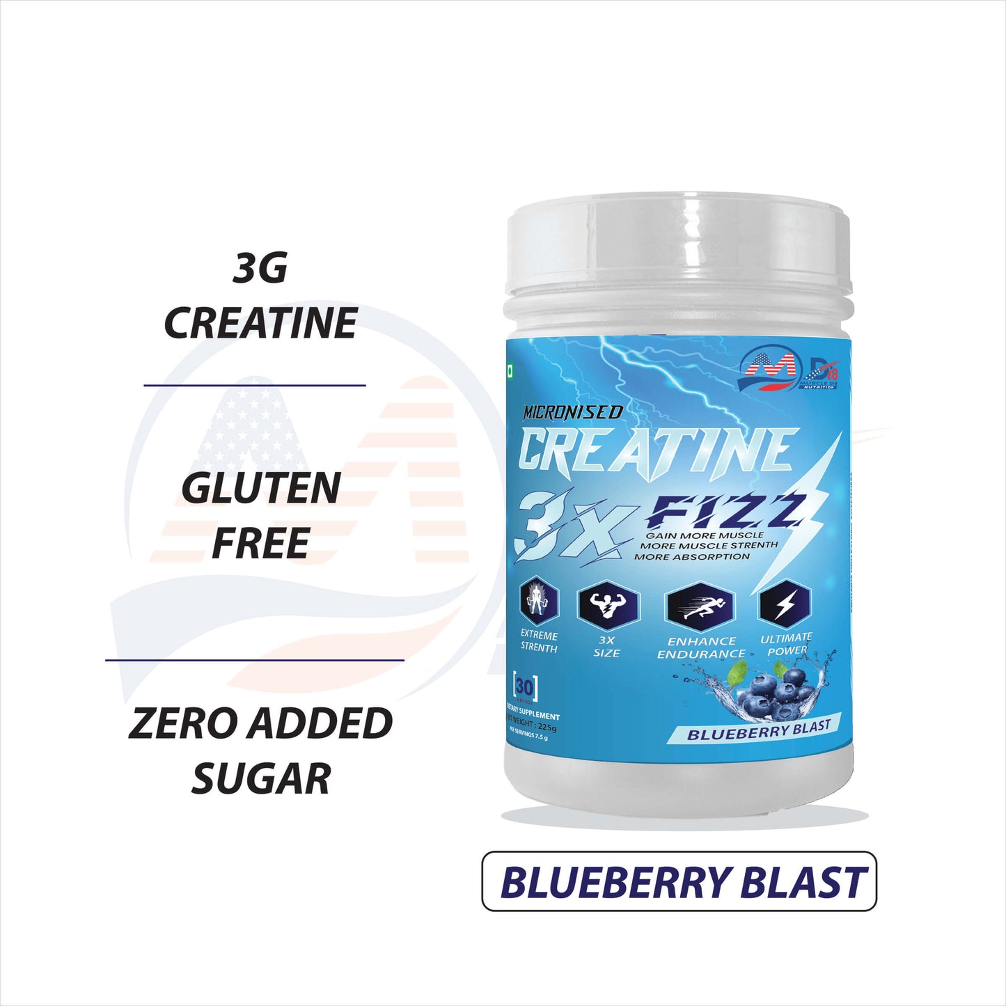 Creatine Fizz Blueberry