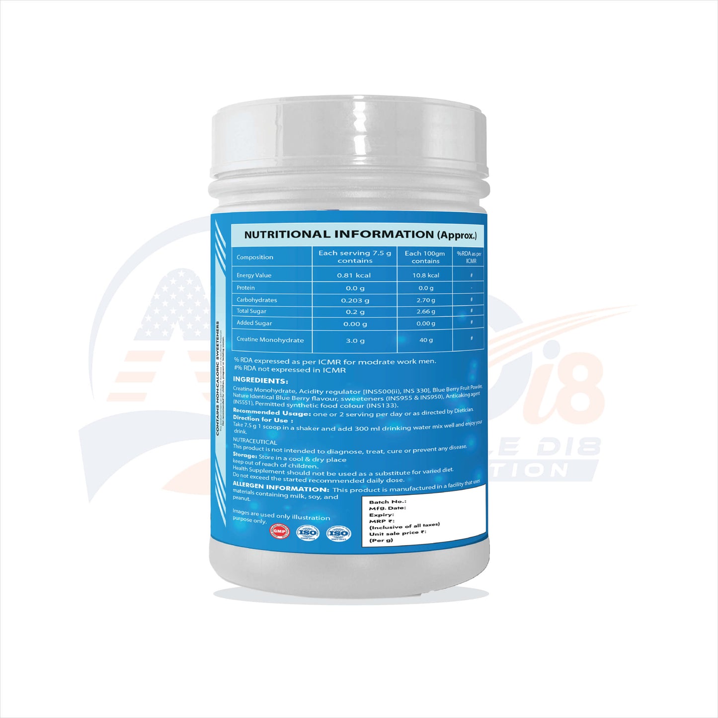 Creatine Fizz Blueberry