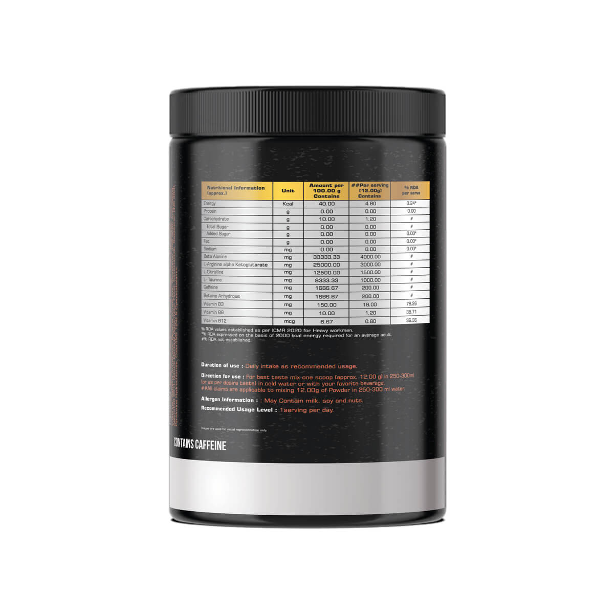 Pre Workout Watermelon Flavor