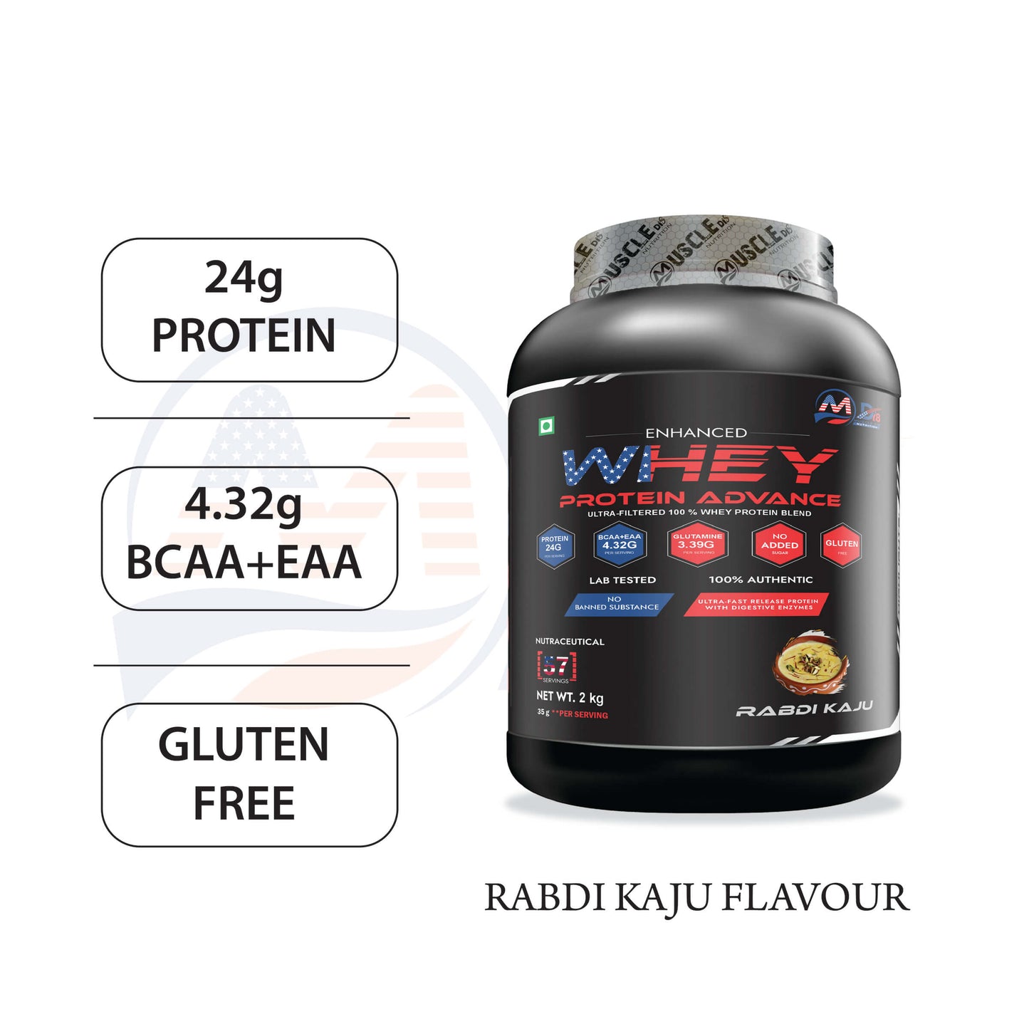 Whey Protein Advance Rabdi Kaju - 2Kg