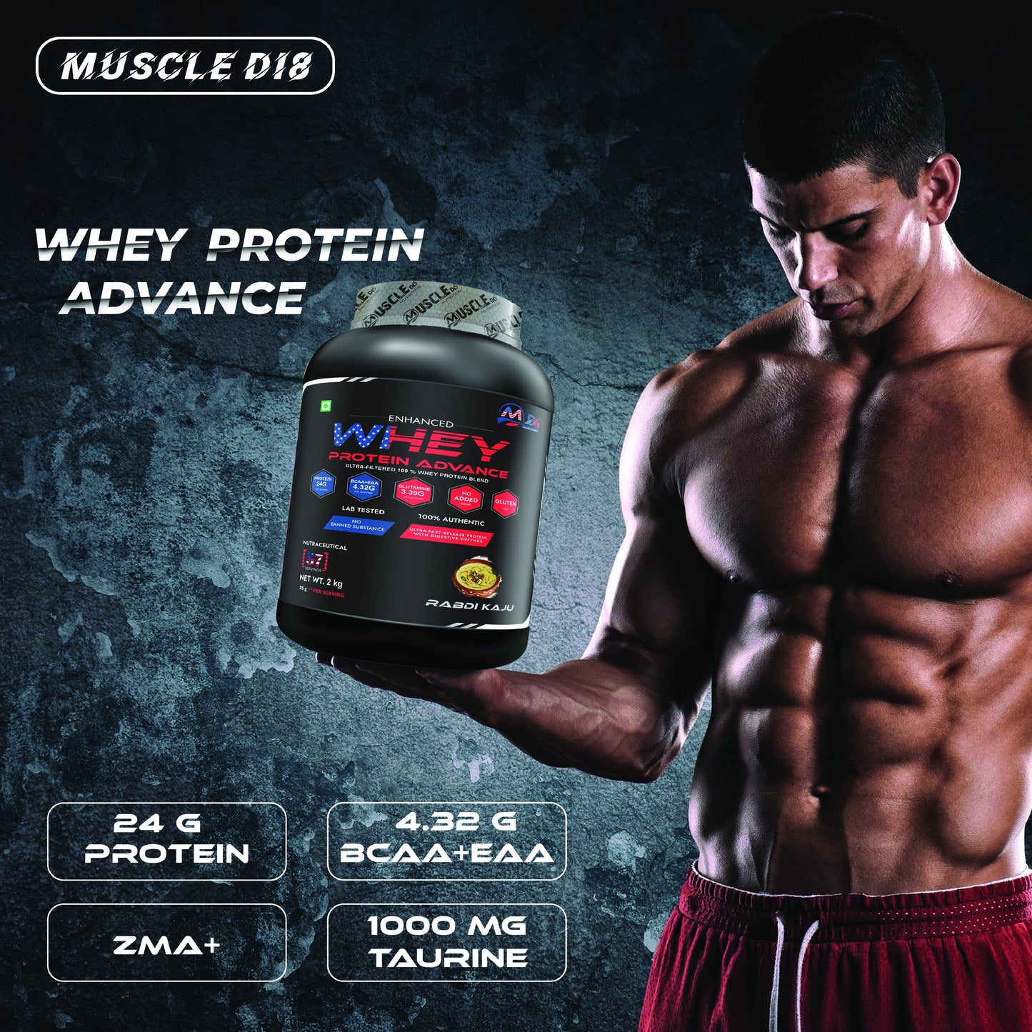 Whey Protein Advance Rabdi Kaju - 2Kg