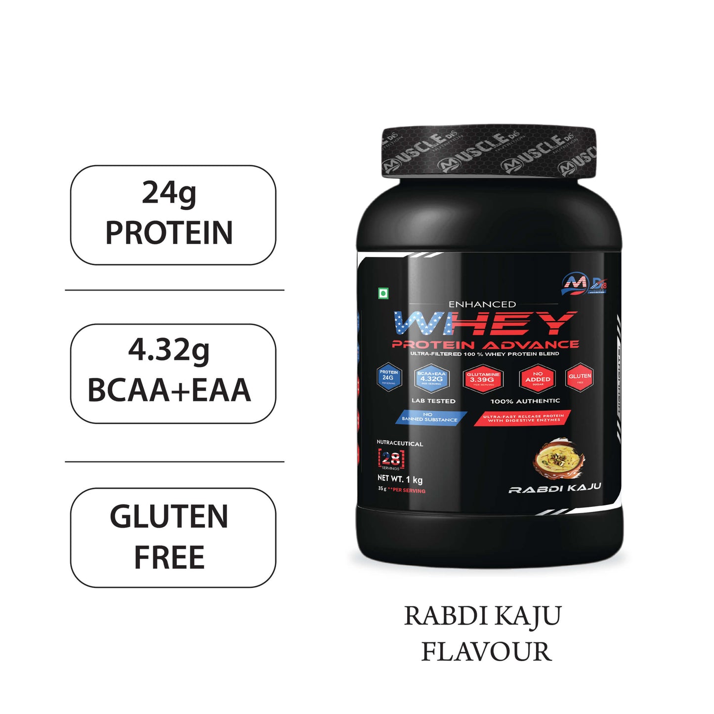 Whey Protein Advance Rabdi Kaju - 1Kg