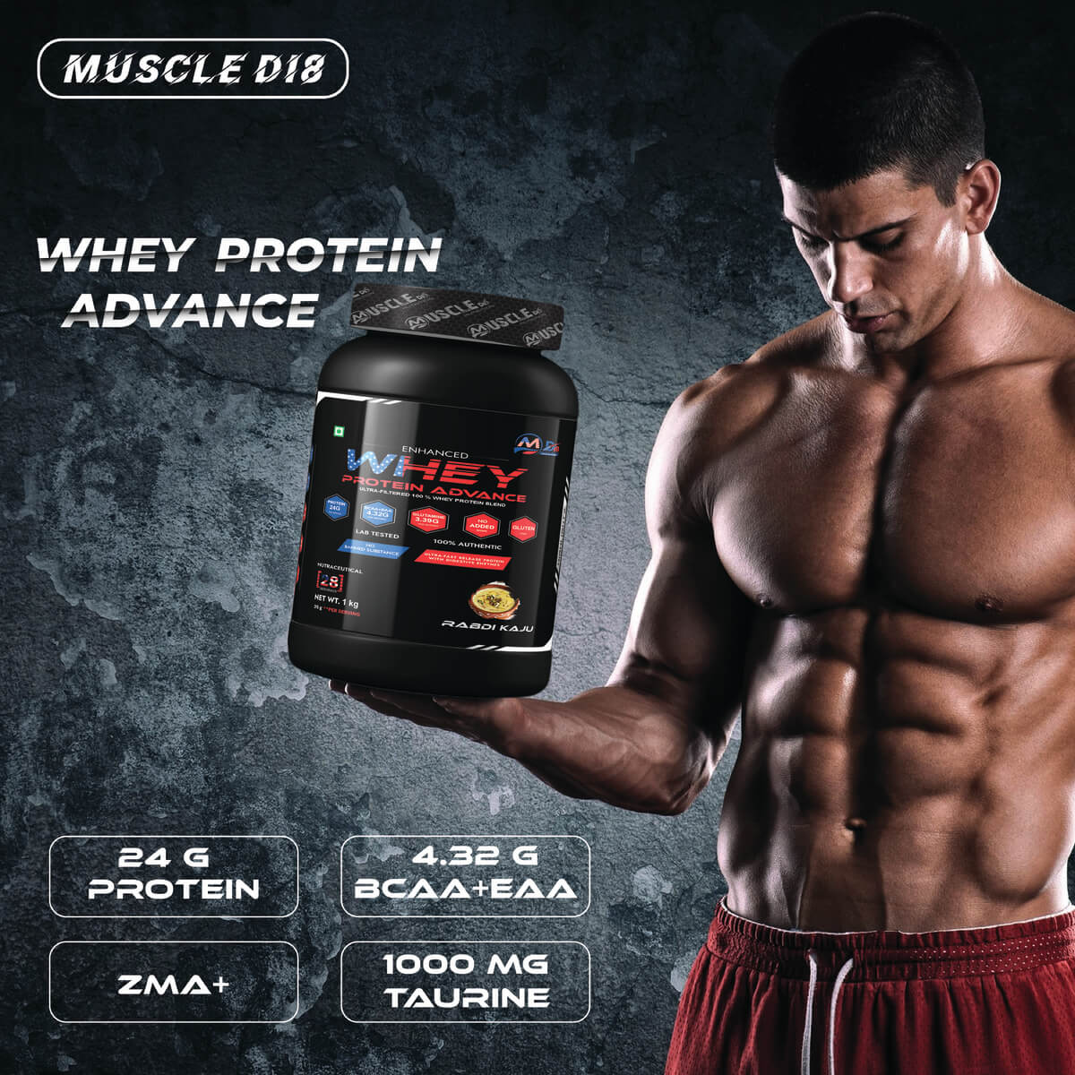 Whey Protein Advance Rabdi Kaju - 1Kg