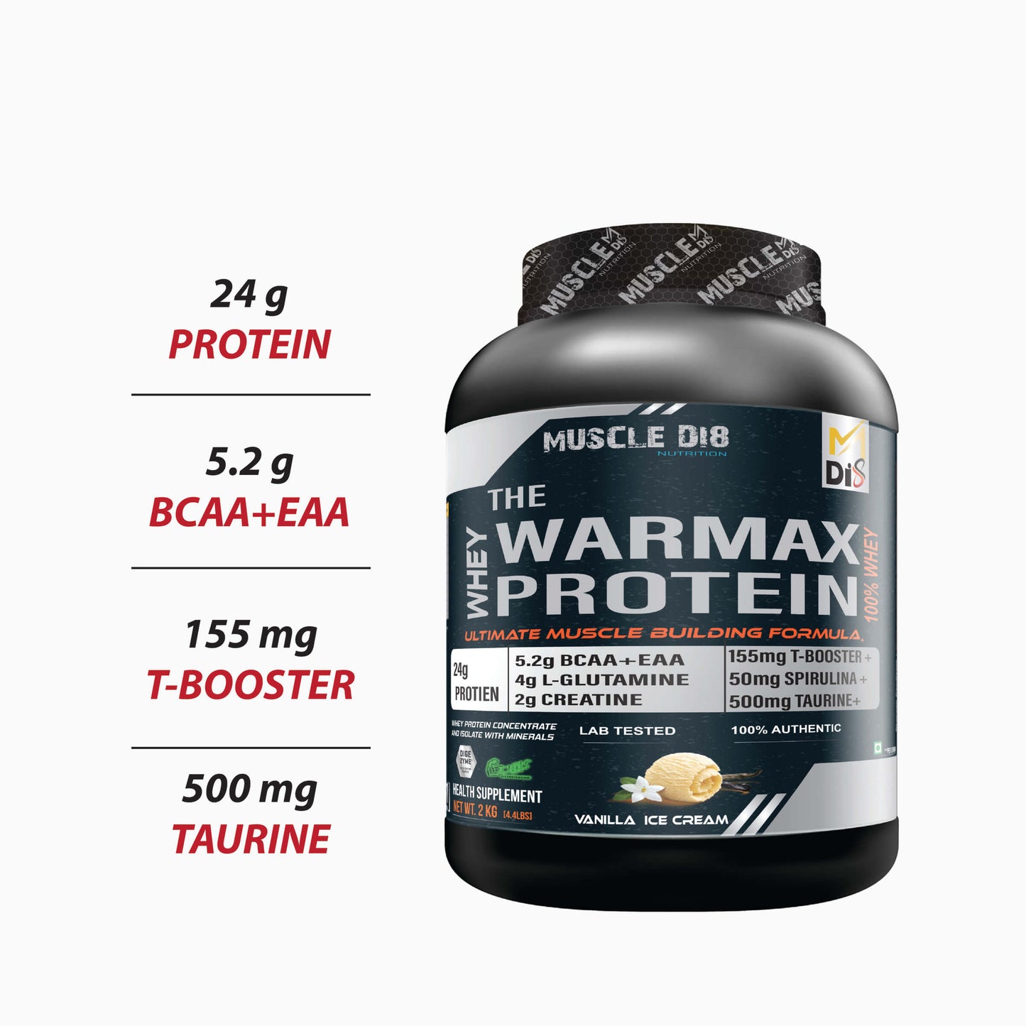 The Warmax Whey Protein Vanilla Ice Cream