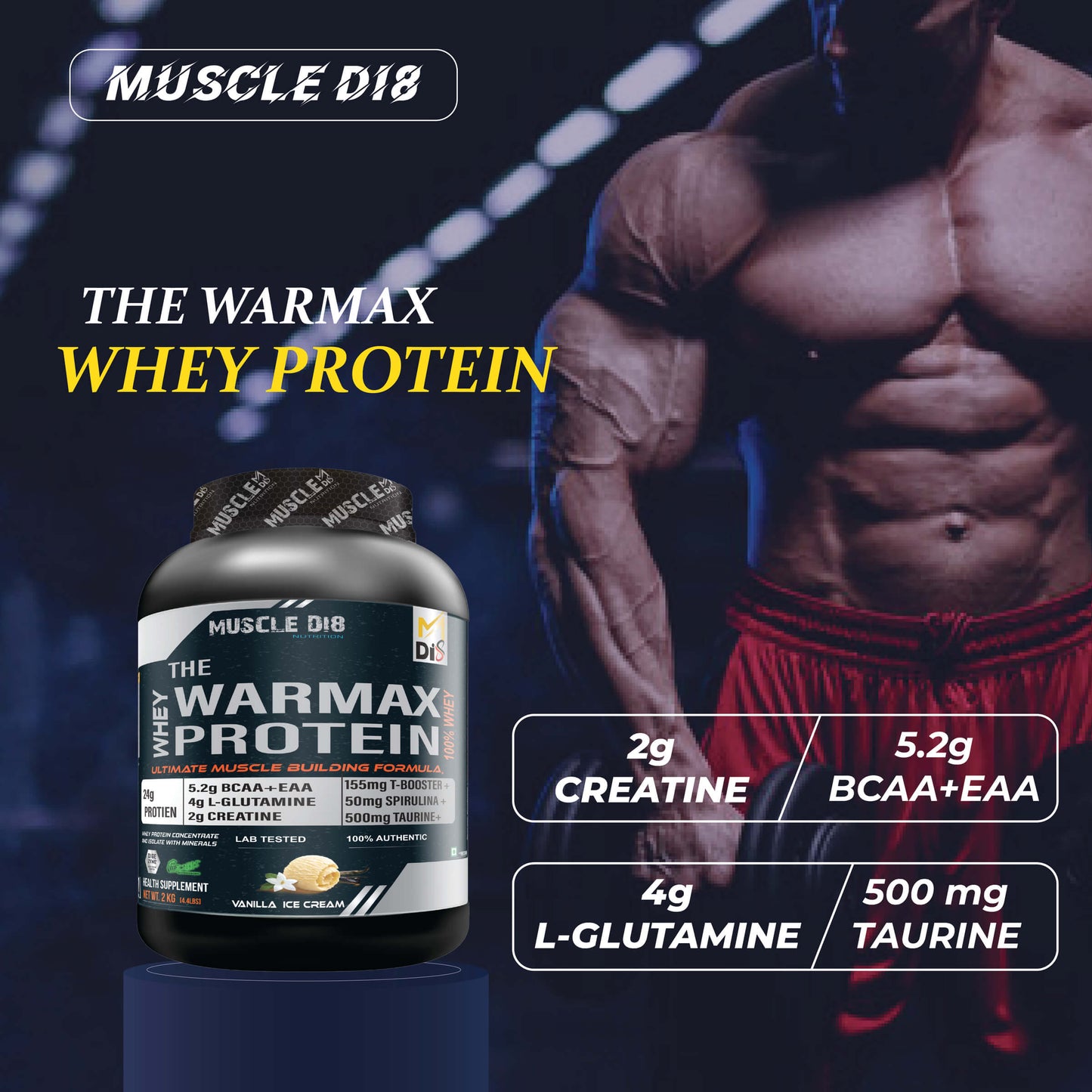 The Warmax Whey Protein Vanilla Ice Cream