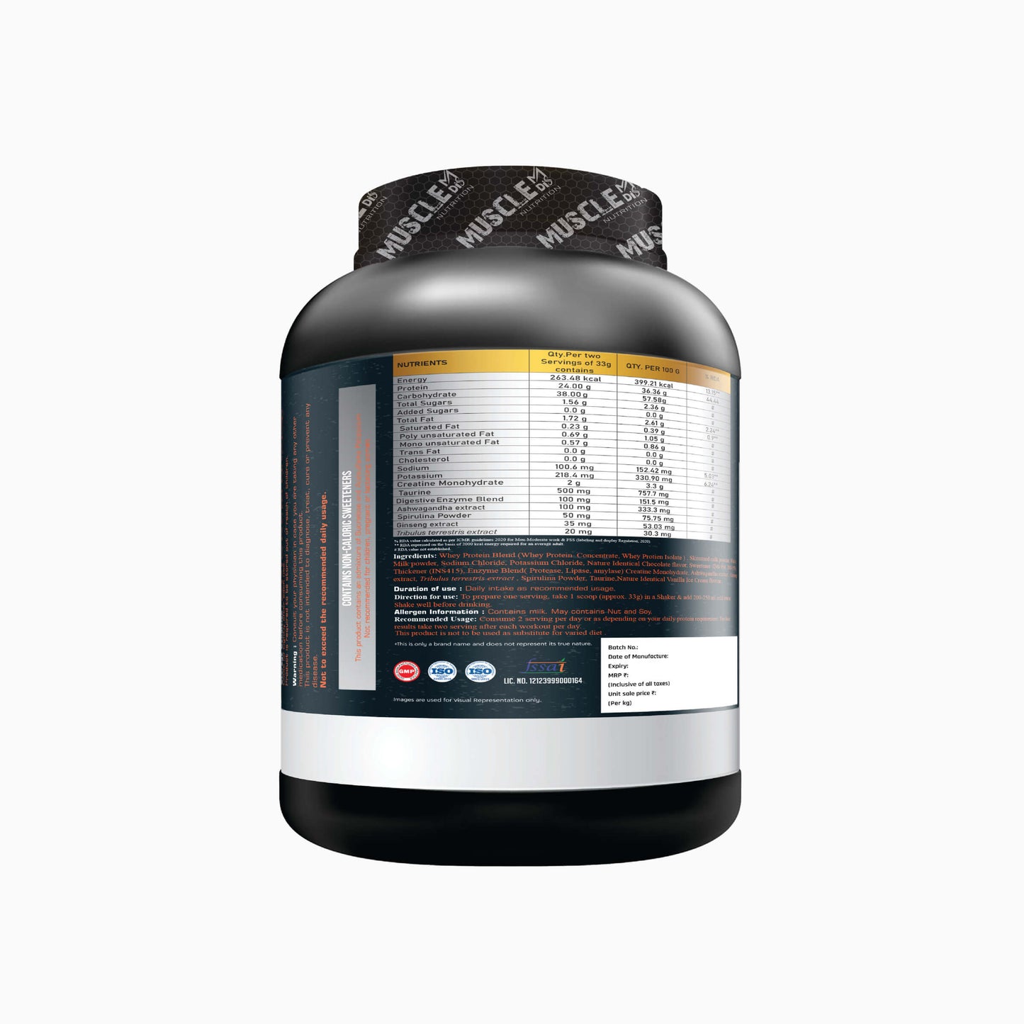 The Warmax Whey Protein Vanilla Ice Cream