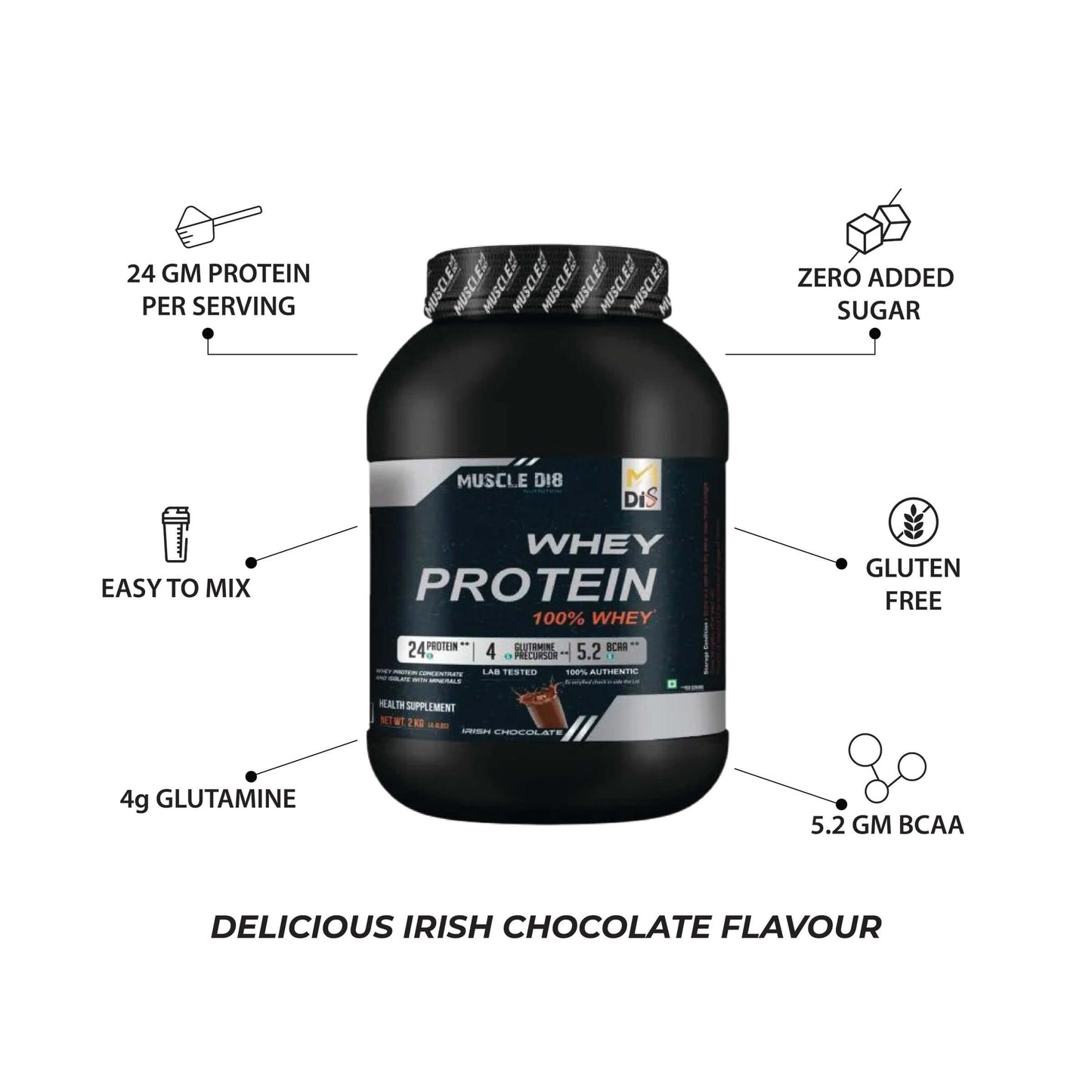 Whey Protein - Irish Chocolate Flavor