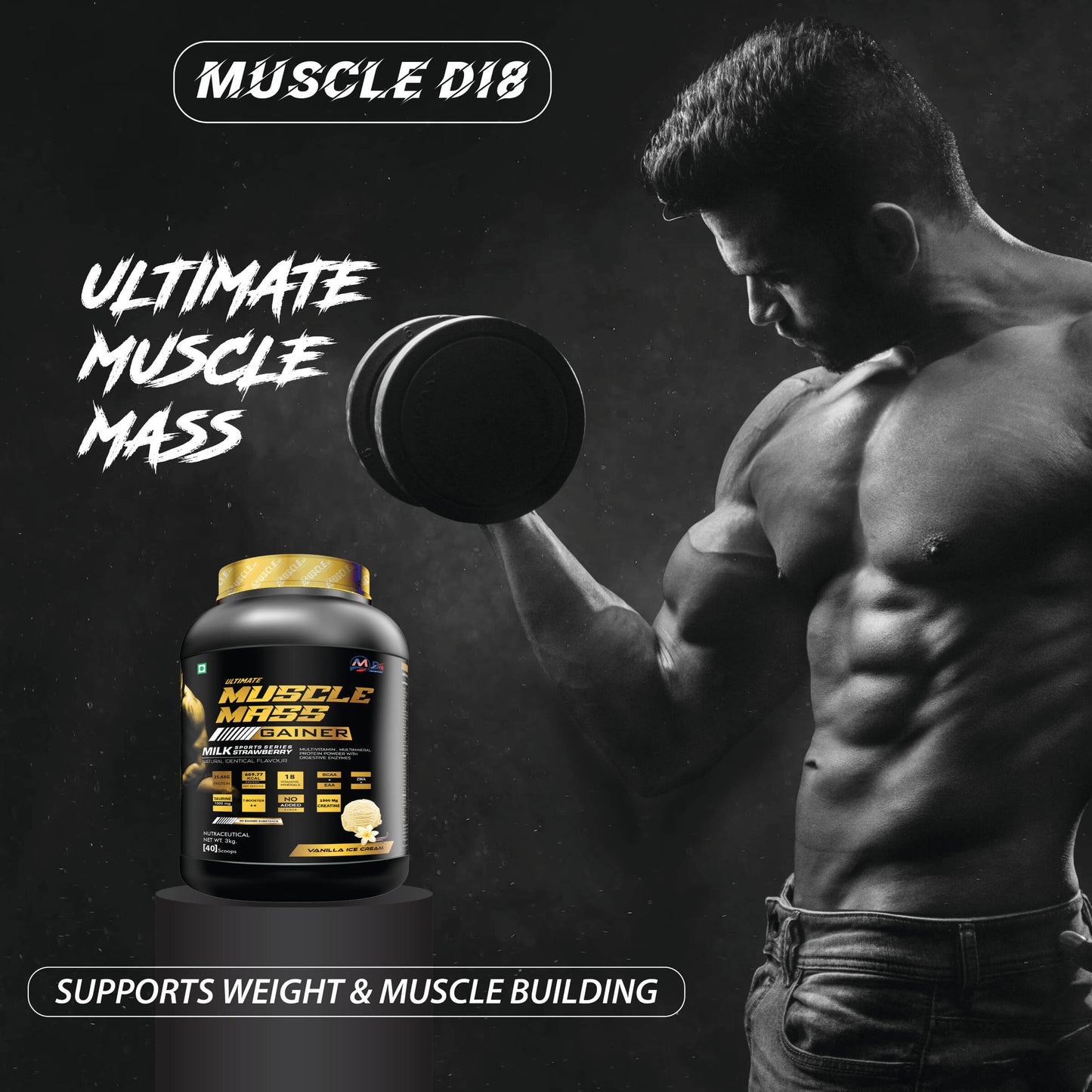 Mass Gainer Vanilla - 3Kg