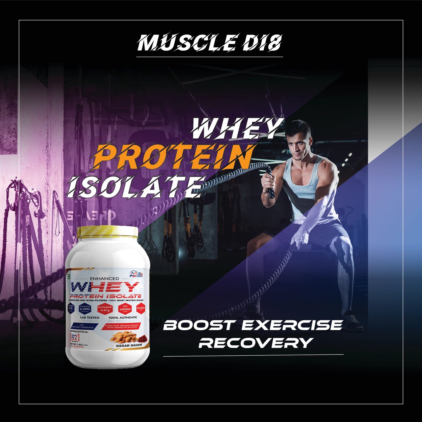 Whey Protein Isolate Kesar Badam