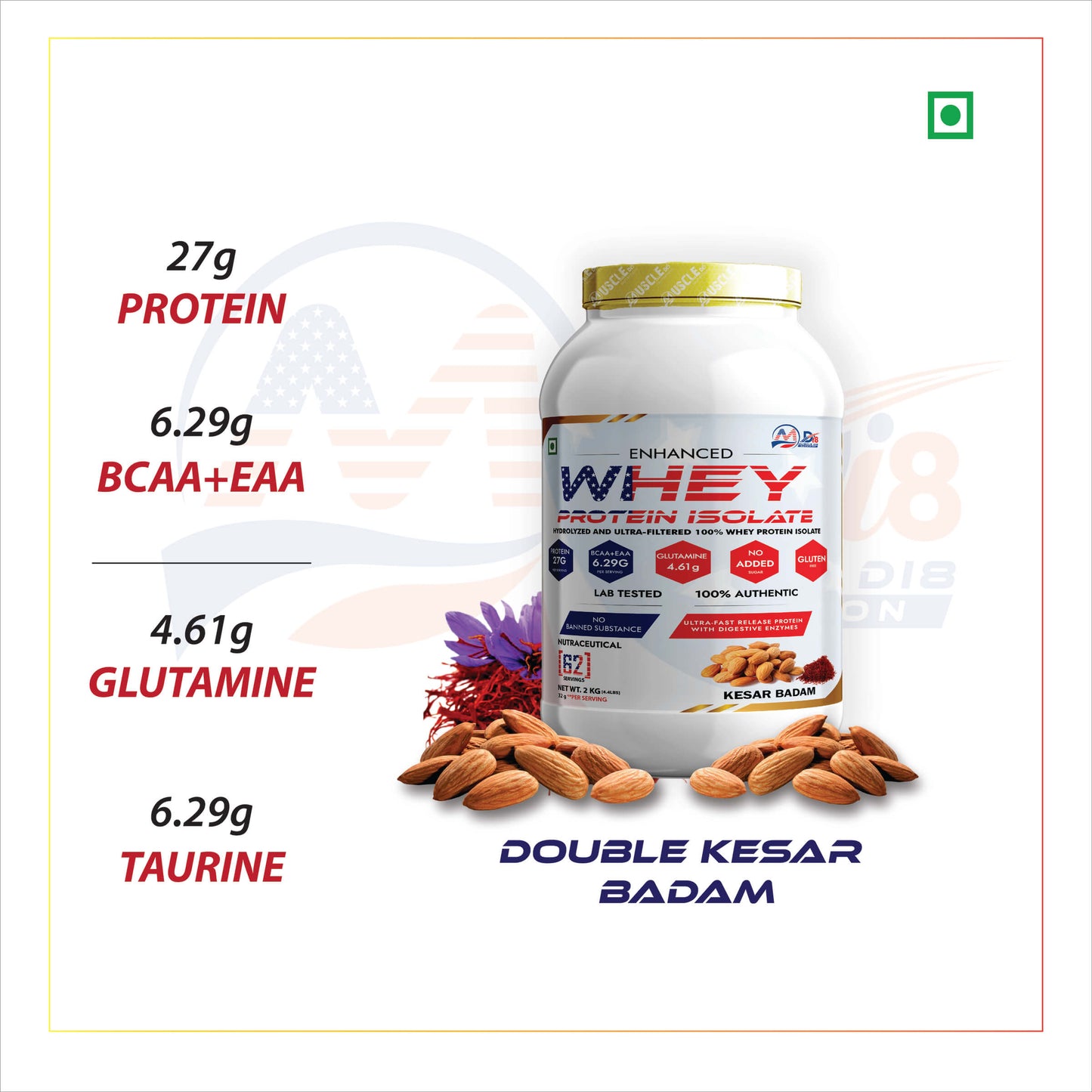 Whey Protein Isolate Kesar Badam