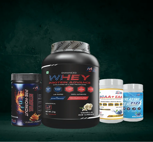 ADVANCE WHEY PROTEIN + BCAA+EAA + CREATINE FIZZ + PRE-WORKOUT