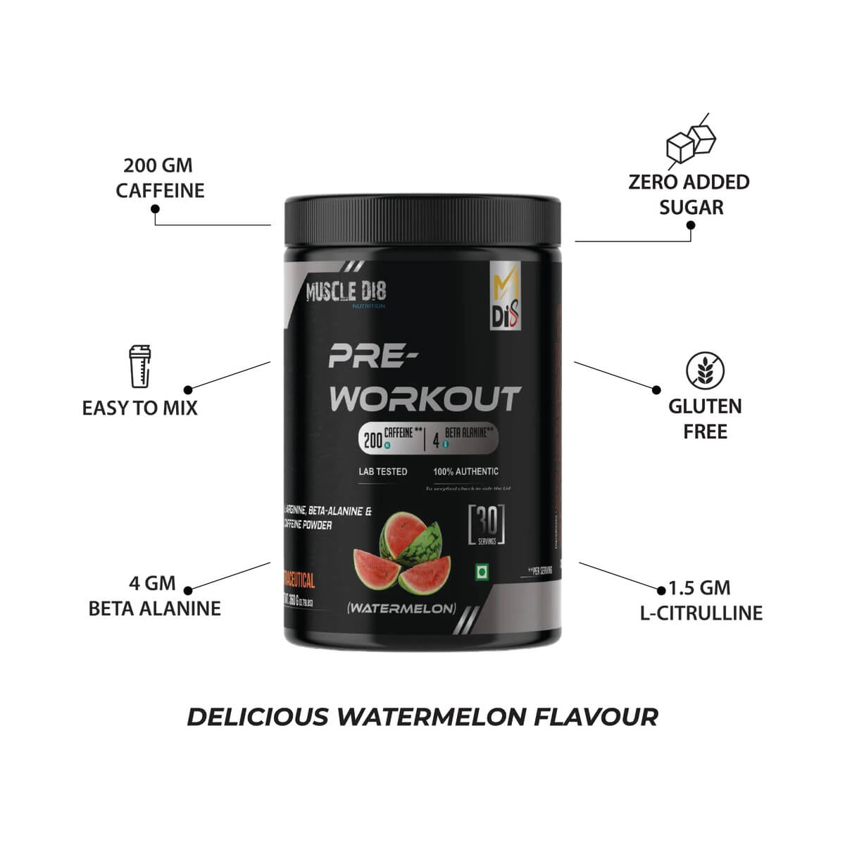 Pre Workout Watermelon Flavor
