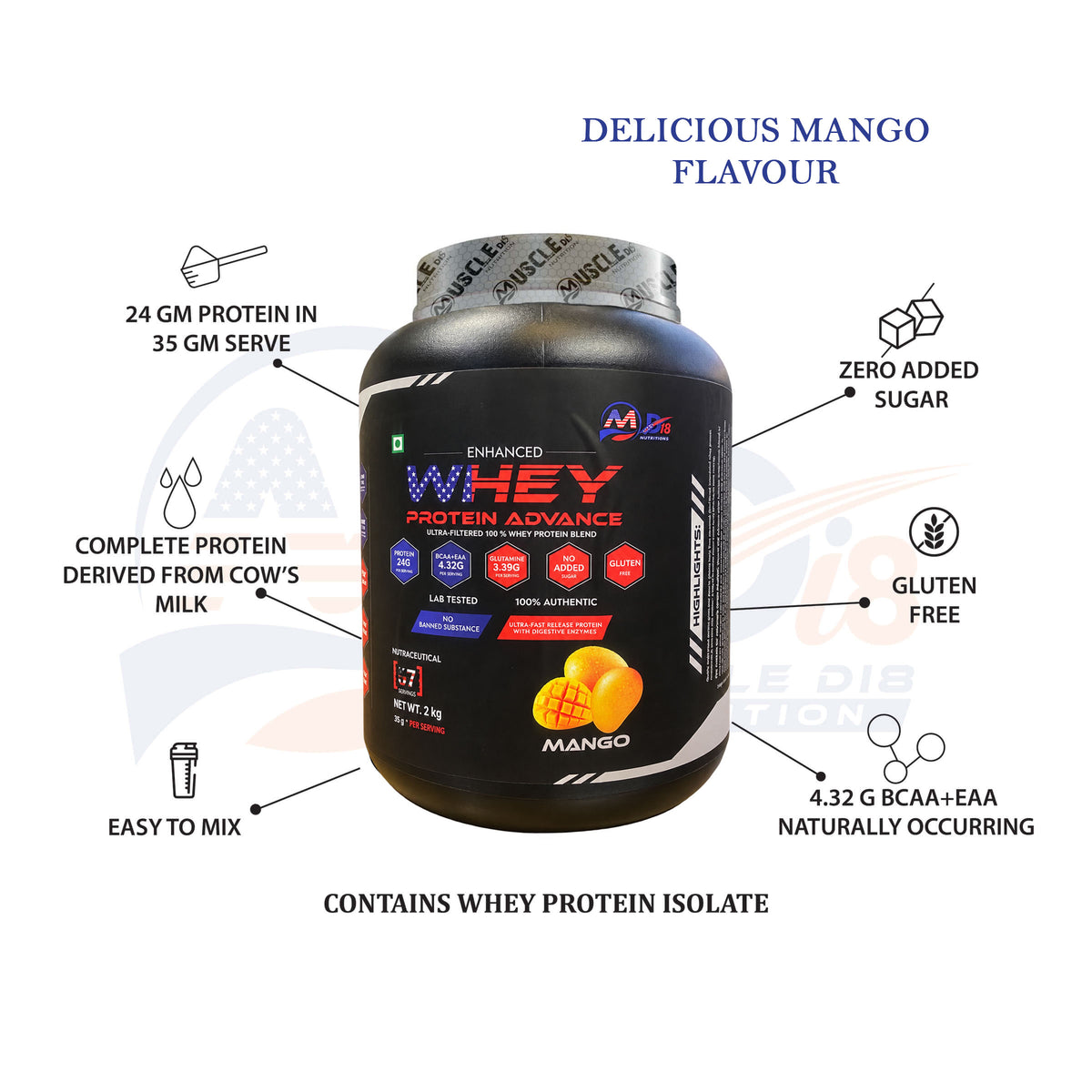 Whey Protein Advance Mango - 2Kg