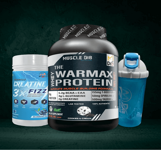 Warmax Whey Protein + Creatine Fizz Blueberry + Shaker