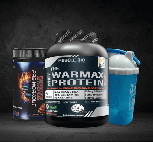 Warmax Whey Protein + PRE Workout Fruit Punch + Shaker